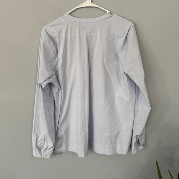J.Jill Light Blue Long Sleeve Button Down Top Size Large Spandex Blend - Picture 4 of 6